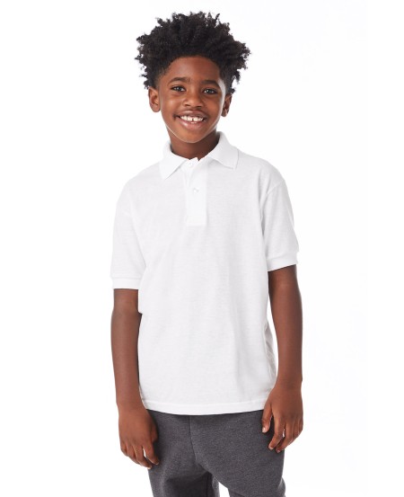 Hanes 054Y Youth EcoSmart Jersey Knit Polo