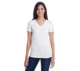 Ladies' Invisible Stripe V-Neck T-Shirt 252RV Threadfast Apparel