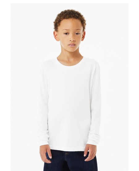 Bella + Canvas 3501YCV Youth Heather CVC Long-Sleeve T-Shirt