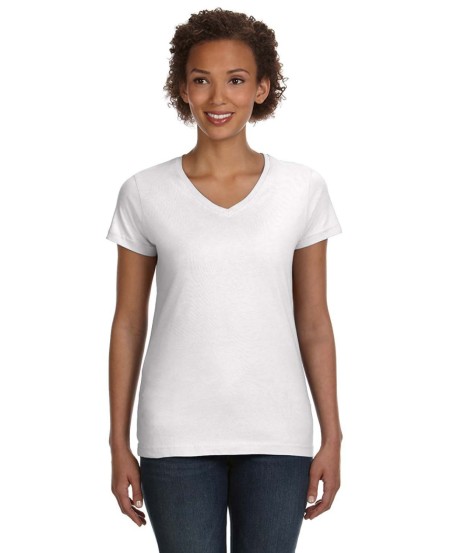 LAT 3507 Ladies' V-Neck Fine Jersey T-Shirt