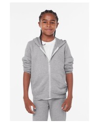 Bella + Canvas 3739Y Youth Sponge Fleece Full-Zip Hooded Sweatshirt