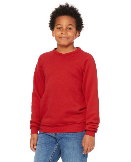 Bella + Canvas 3901Y Youth Sponge Fleece Raglan Sweatshirt