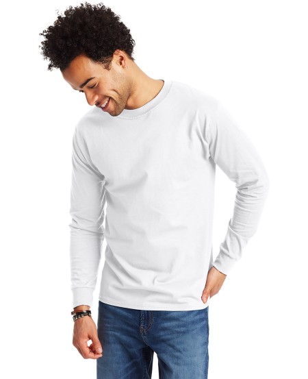 Hanes 5186 Adult Long-Sleeve Beefy-T