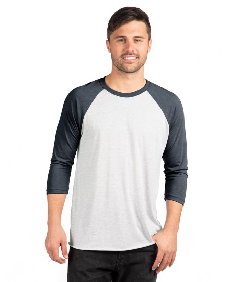 Next Level Apparel 6051 Unisex Triblend 3/4-Sleeve Raglan