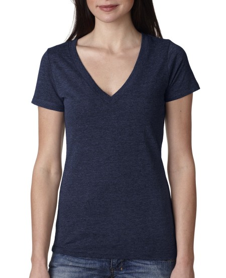 6740 Next Level Apparel Ladies' Tri Blend Deep V Neck T-Shirt