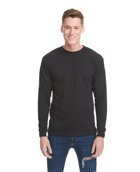 7401 Next Level Apparel Adult Inspired Dye Long Sleeve Crew Neck T Shirt