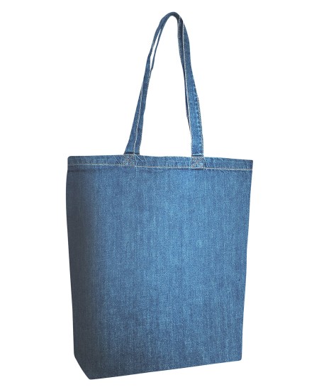 Liberty Bags 7761A Cotton Denim Gusseted Tote Bag