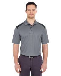 UltraClub 8215 Adult Cool & Dry Two-Tone Mesh Piqué Polo