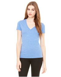 Bella + Canvas 8435 Ladies' Triblend Short-Sleeve Deep V-Neck T-Shirt