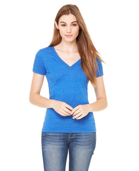 Bella + Canvas 8435 Ladies' Triblend Short-Sleeve Deep V-Neck T-Shirt