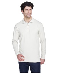 8532 UltraClub Adult Long-Sleeve Classic Pique Polo Shirt