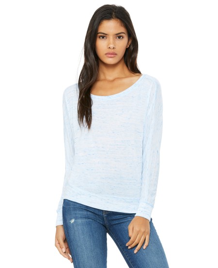 Bella + Canvas 8850 Ladies' Flowy Long-Sleeve Off Shoulder T-Shirt