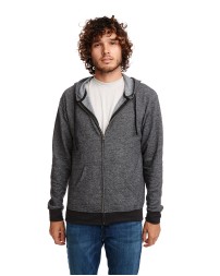 9600 Next Level Apparel Adult Pacifica Denim Fleece Full-Zip Hooded Sweatshirt