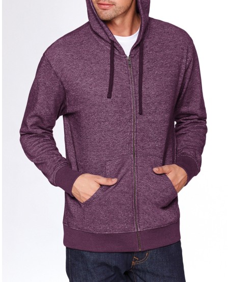 9600 Next Level Apparel Adult Pacifica Denim Fleece Full-Zip Hooded Sweatshirt