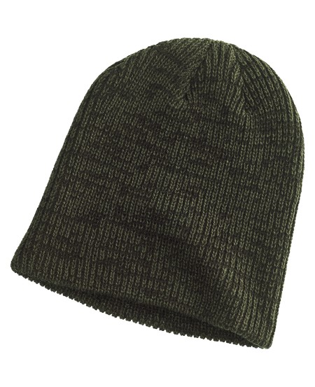 Big Accessories BA524 Ribbed Marled Beanie