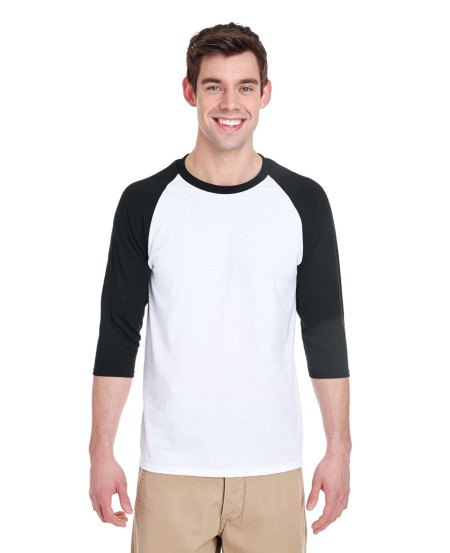 Gildan G570 Adult Heavy Cotton 3/4-Raglan Sleeve T-Shirt