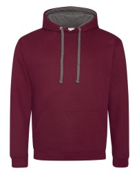 Just Hoods By AWDis JHA003 Adult 80/20 Midweight Varsity Contrast Hooded Sweatshirt