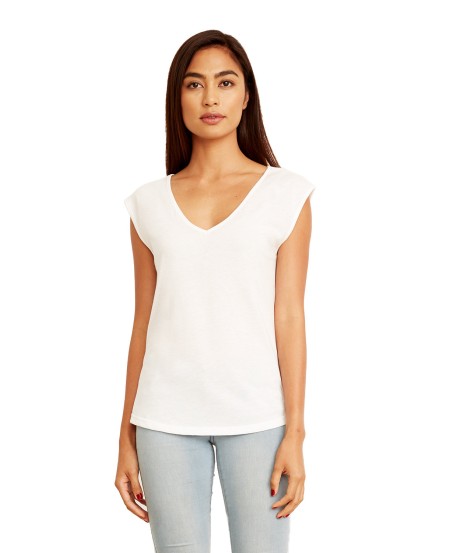 N5040 Next Level Apparel Ladies' Festival Sleeveless V Neck T-Shirt