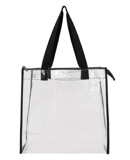 OAD OAD5006 OAD Clear Tote w/ Gusseted And Zippered Top