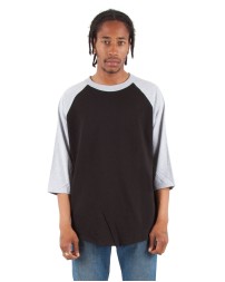 Shaka Wear SHRAG Adult Three-Quarter Sleeve Raglan T-Shirt