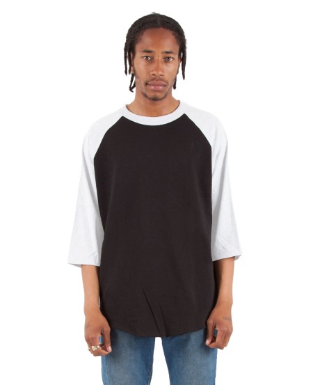 Shaka Wear SHRAG Adult Three-Quarter Sleeve Raglan T-Shirt