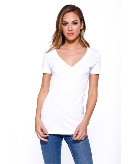 StarTee ST1412 Ladies' CVC V-Neck T-Shirt