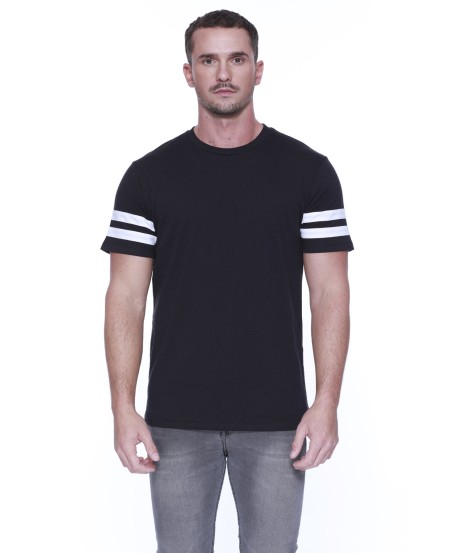 StarTee ST2430 Men's CVC Stripe Varsity T-Shirt