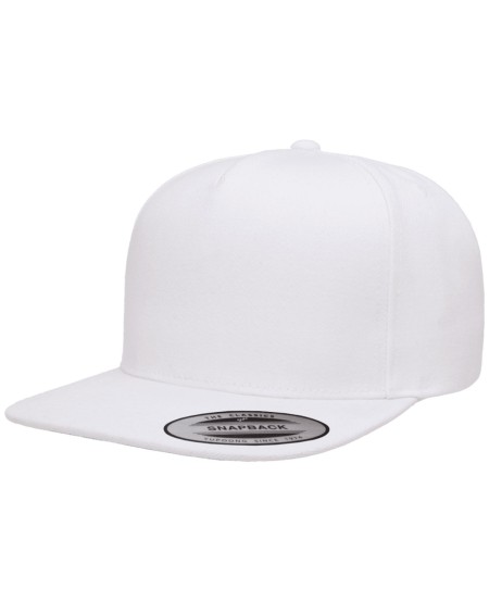 YP Classics YP5089 Adult 5-Panel Structured Flat Visor Classic Snapback Cap